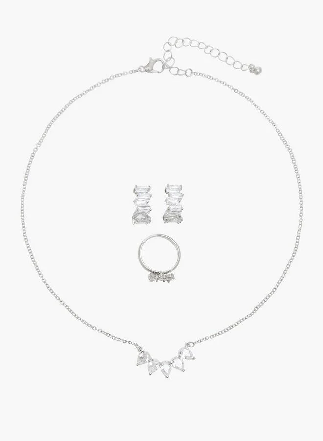 Flora Bella By Shoexpress Metallic 3-Piece Jewellery Set Ramadan Collections